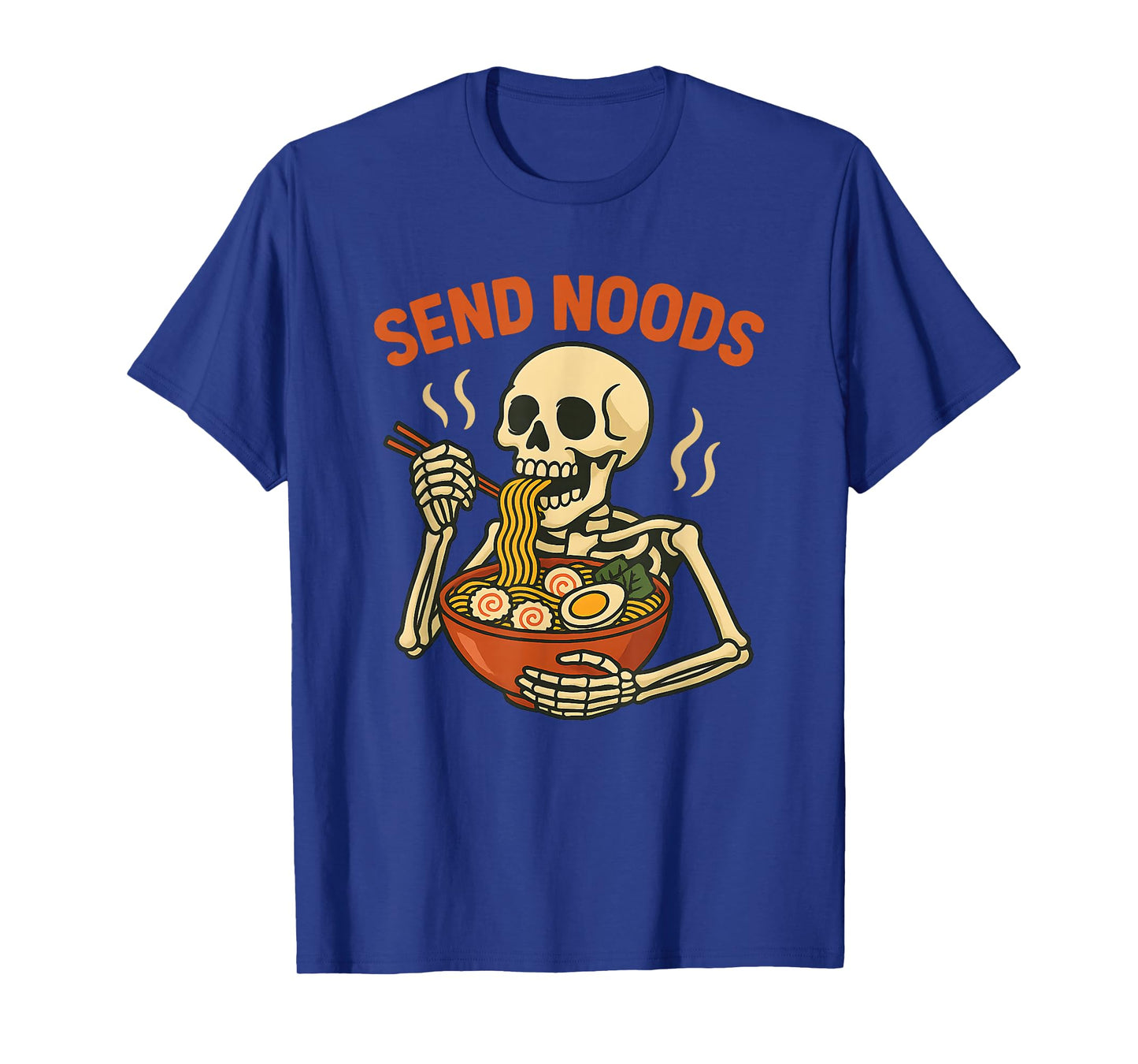 Send Noods Funny Ramen Skeleton Japanese Noodle Halloween T-Shirt
