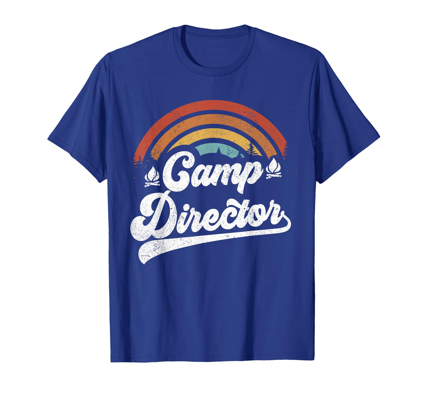 Summer Camp Director Staff Groovy Rainbow Camp Counselor T-Shirt