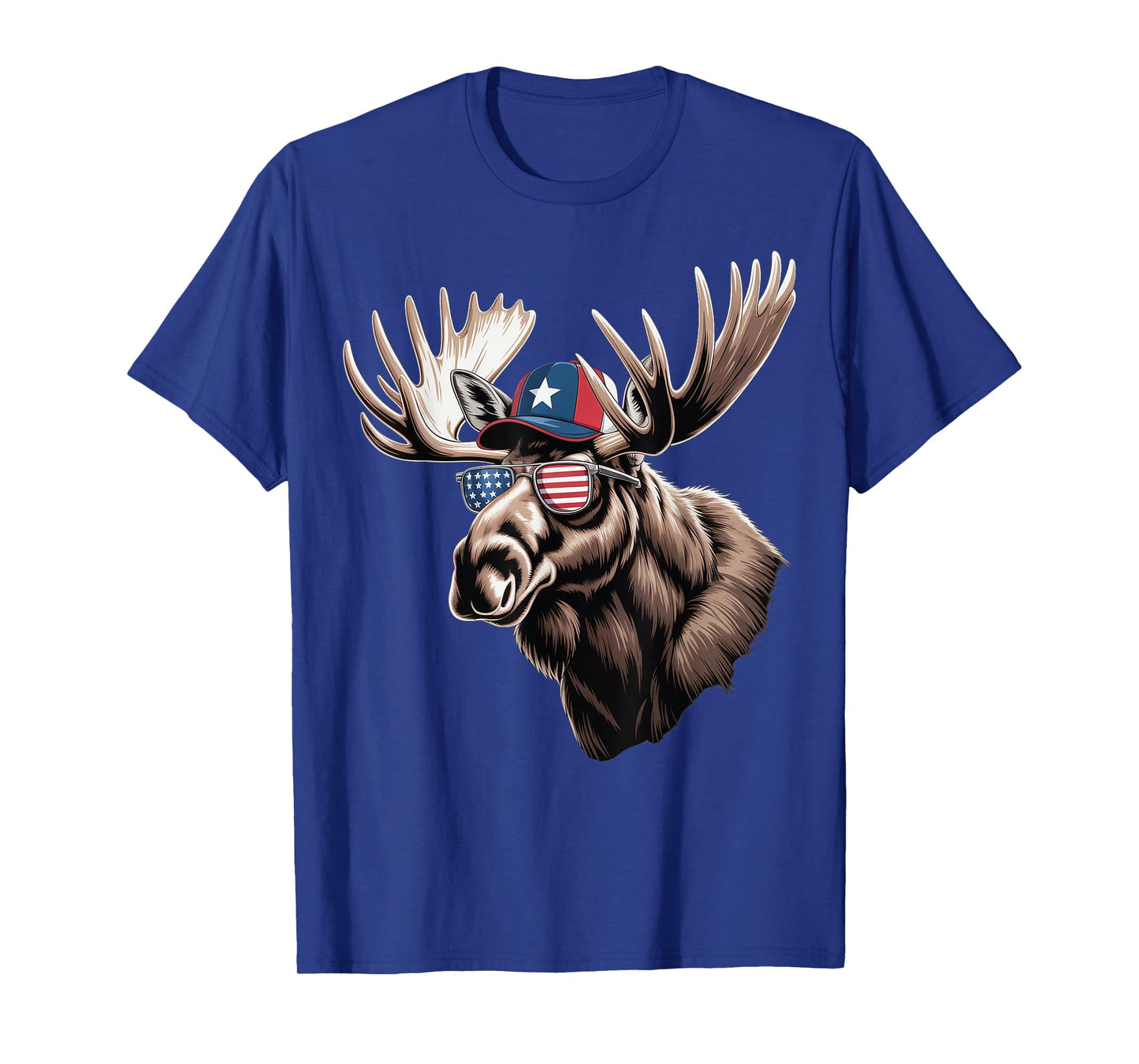 Patriotic Moose with Sunglasses T-Shirt
