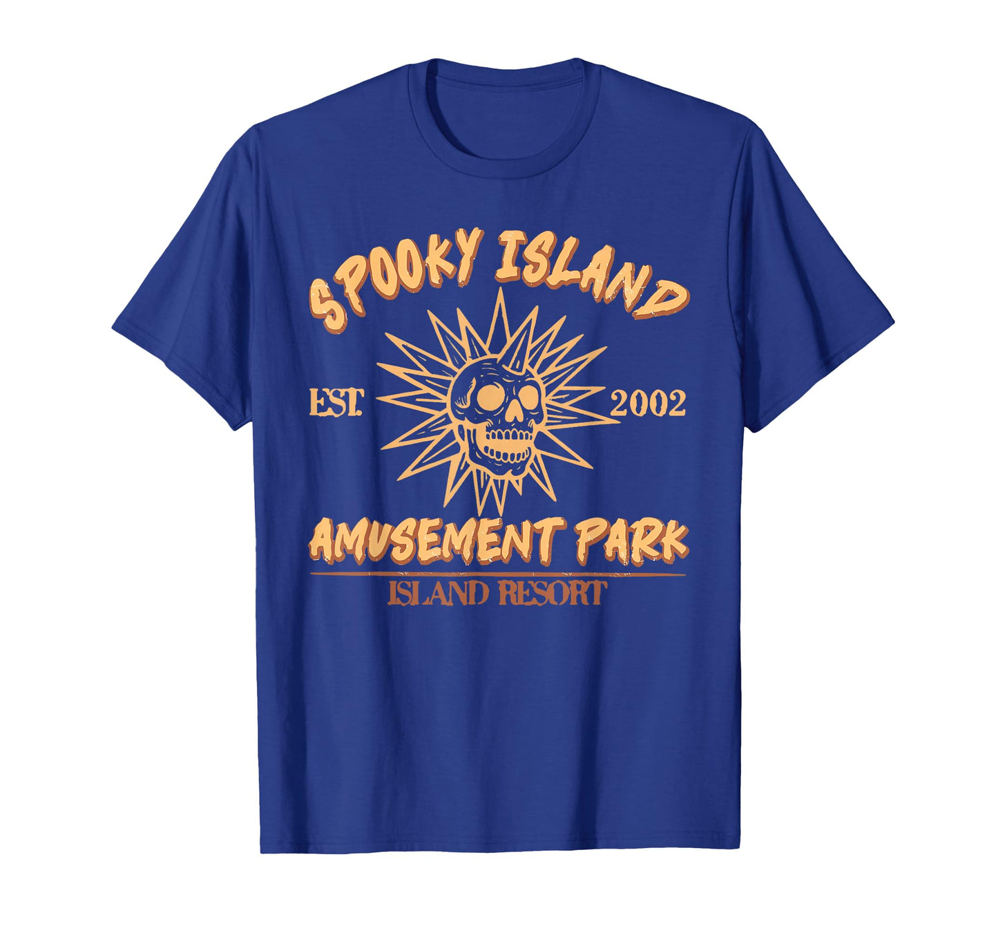 Spooky Island Est 2002 Amusement Park Skull Halloween Funny T-Shirt