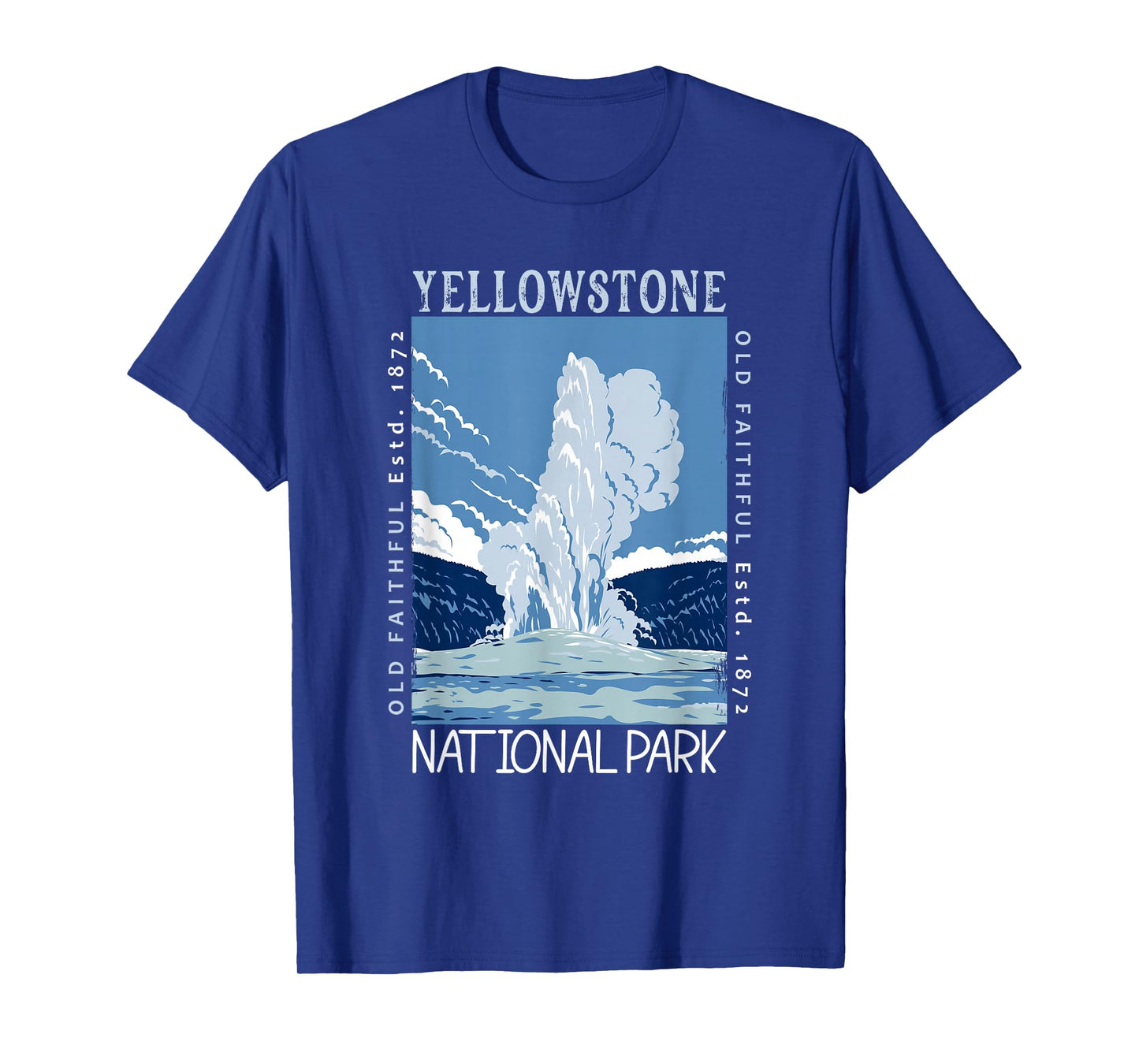 Yellowstone National Park Old Faithful Distressed Vintage T-Shirt