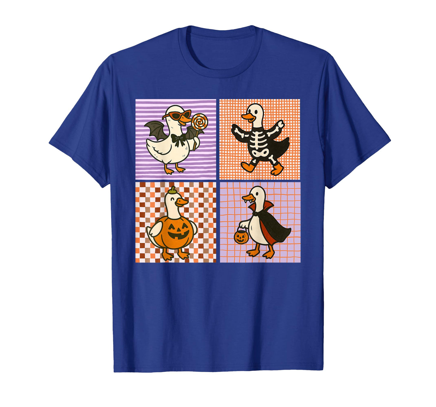 Halloween Goose Geese Skeleton Vampire Pumpkin Costumes T-Shirt