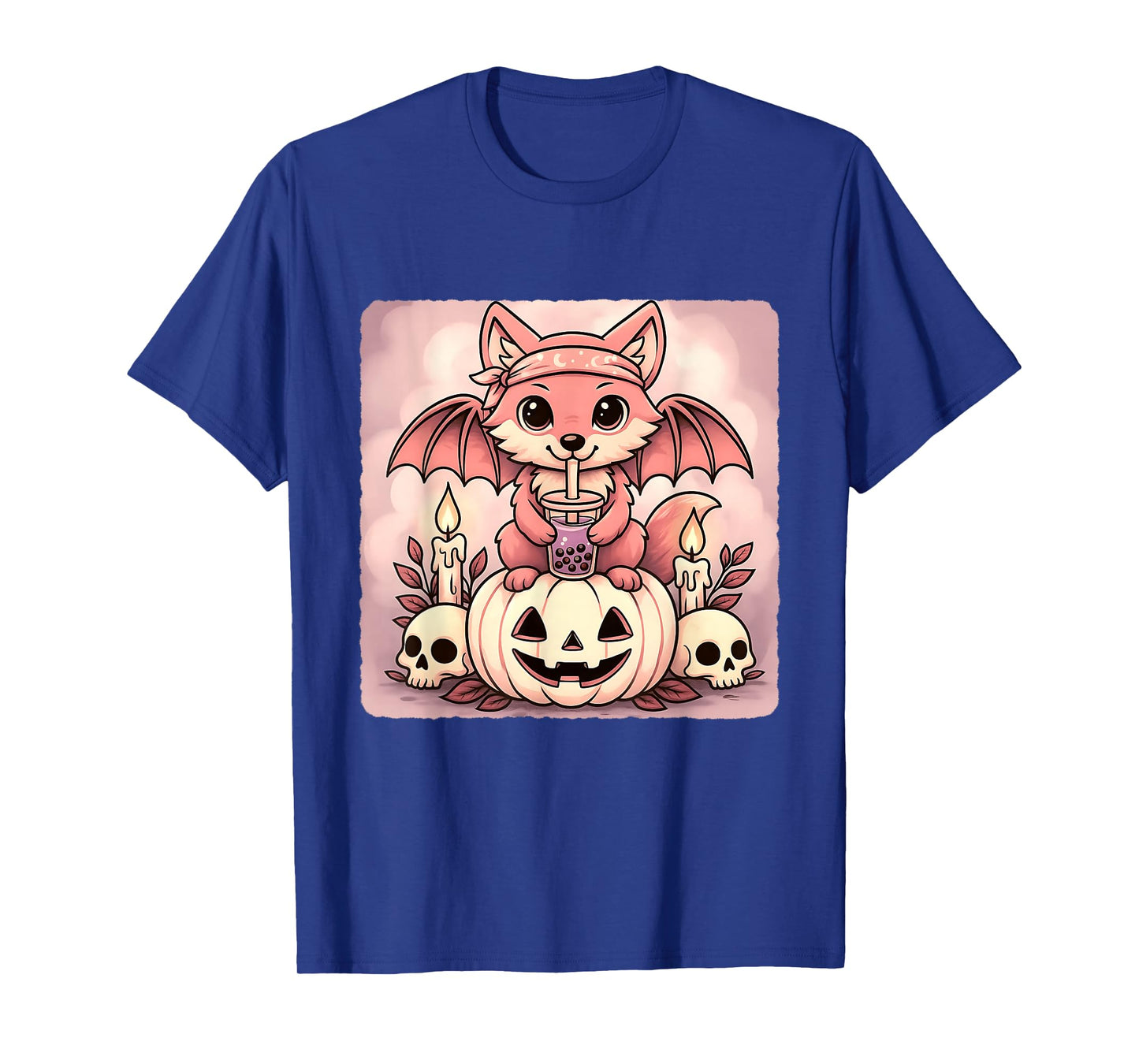 Coyote Bat Kawaii Pastel Goth Creepy Cute Skeleton T-Shirt