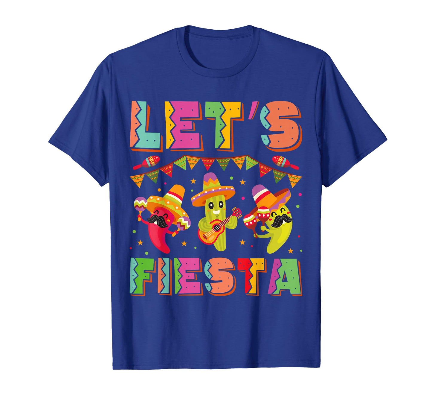 Let's Fiesta Mexico Fiesta Taco Guitar Cinco De Mayo T-Shirt
