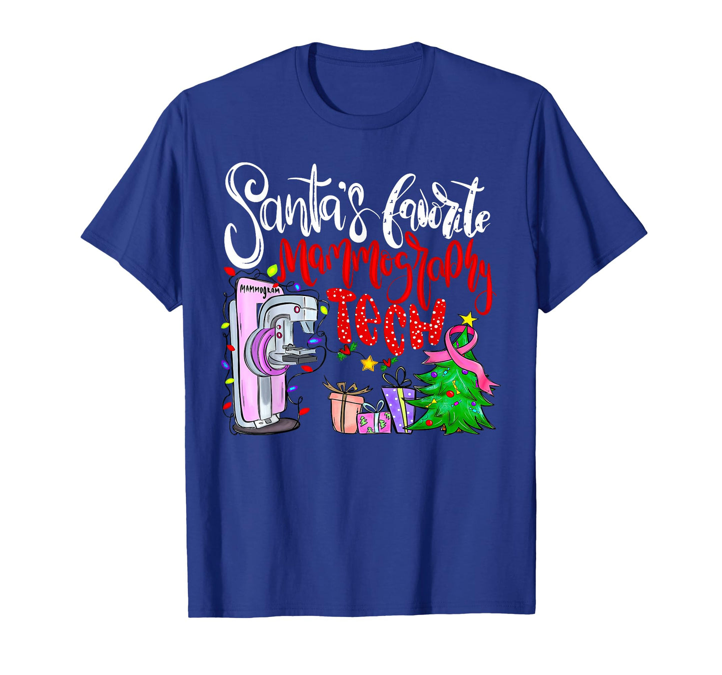 Santa’s Favorite Mammography Tech Christmas Mammo Tech X-Ray T-Shirt