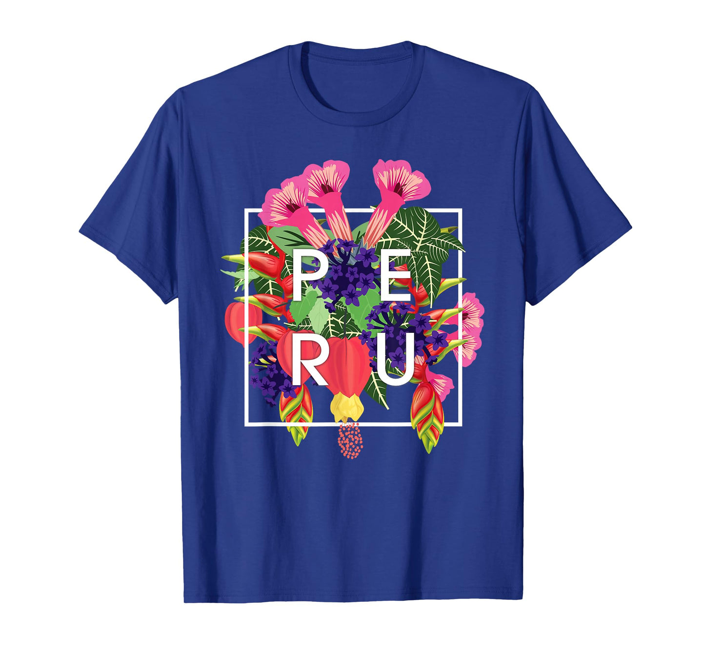 Flowers of Peru Word Art - Peruvian Pride T-Shirt
