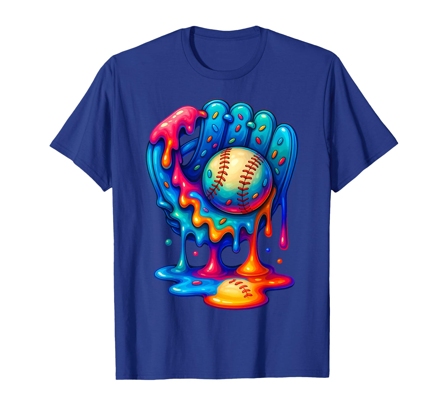Baseball Drip for Boys Ice Cream Drip Baseball Glove T-Shirt
