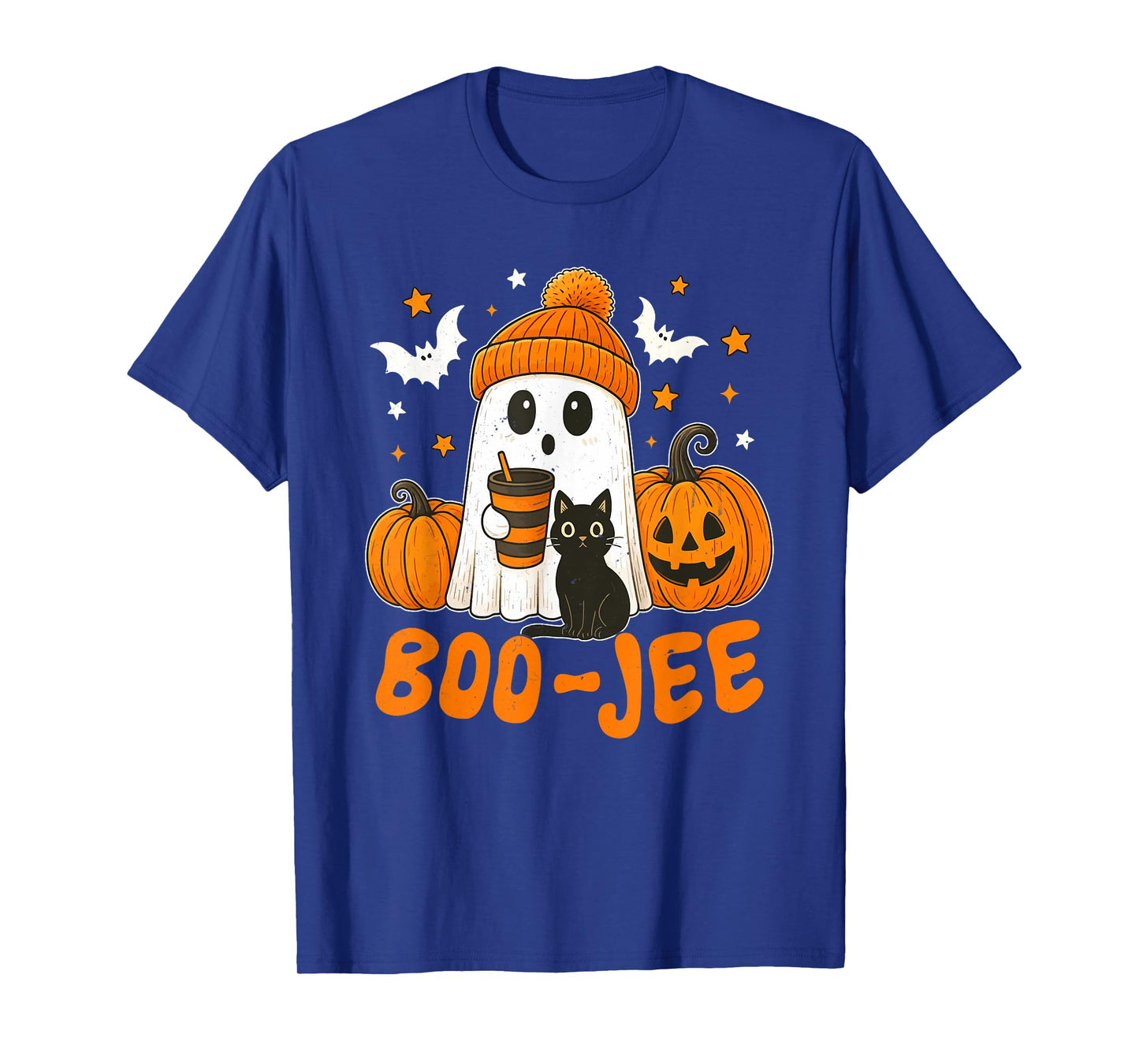 Spooky Season Cute Ghost Funny Halloween Boujee Boo-JEE T-Shirt