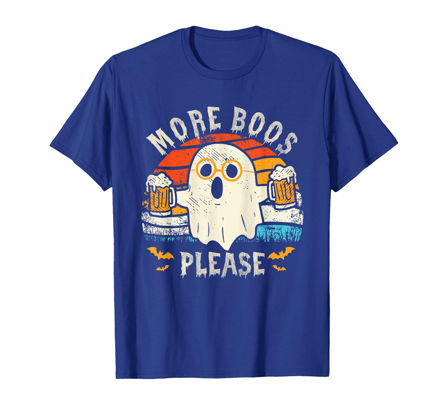 Retro More Boos Please Ghost Beer Halloween Costume Men Boys T-Shirt