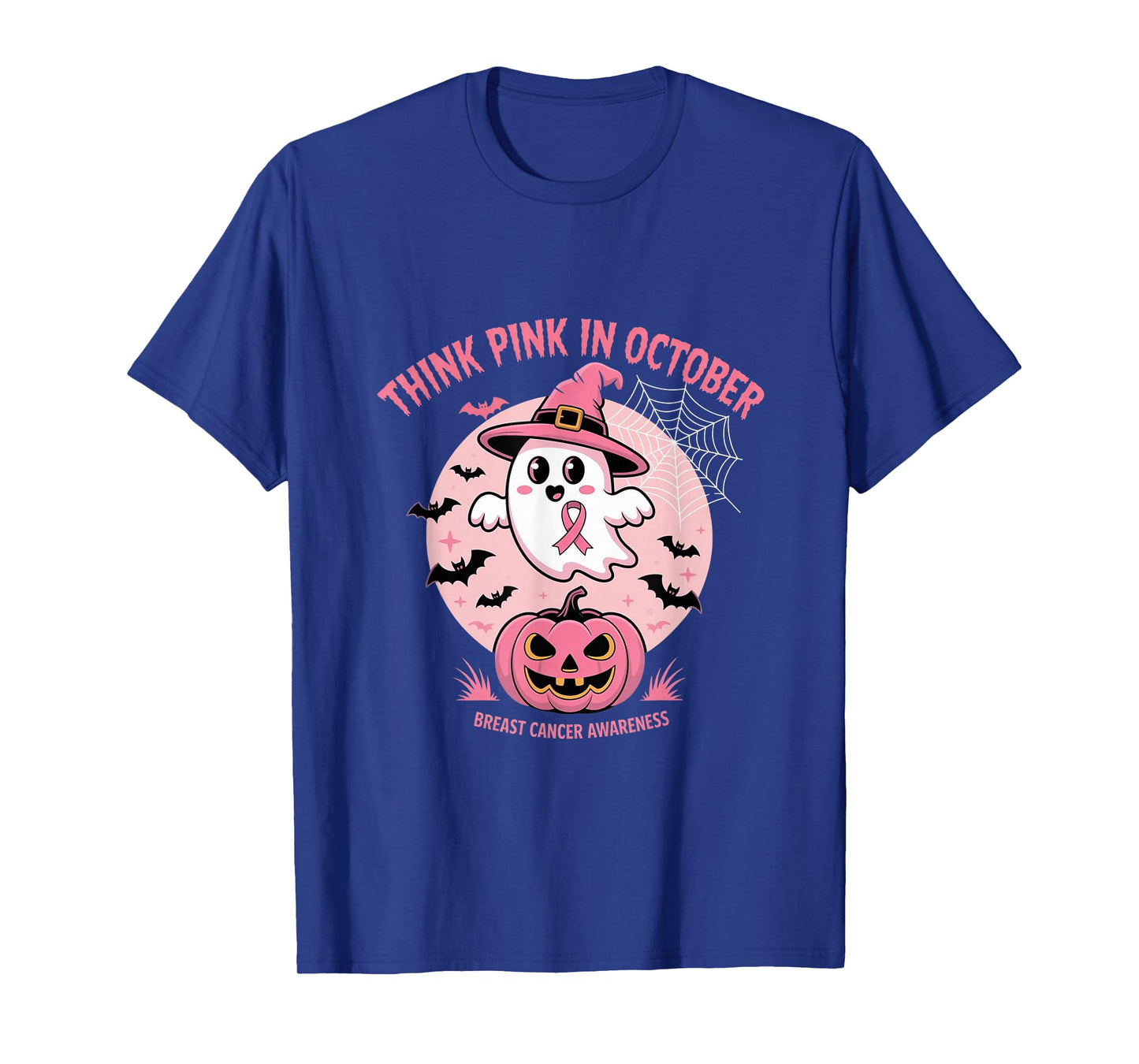 Breast Cancer Women Halloween in October We Wear Pink T-Shirt