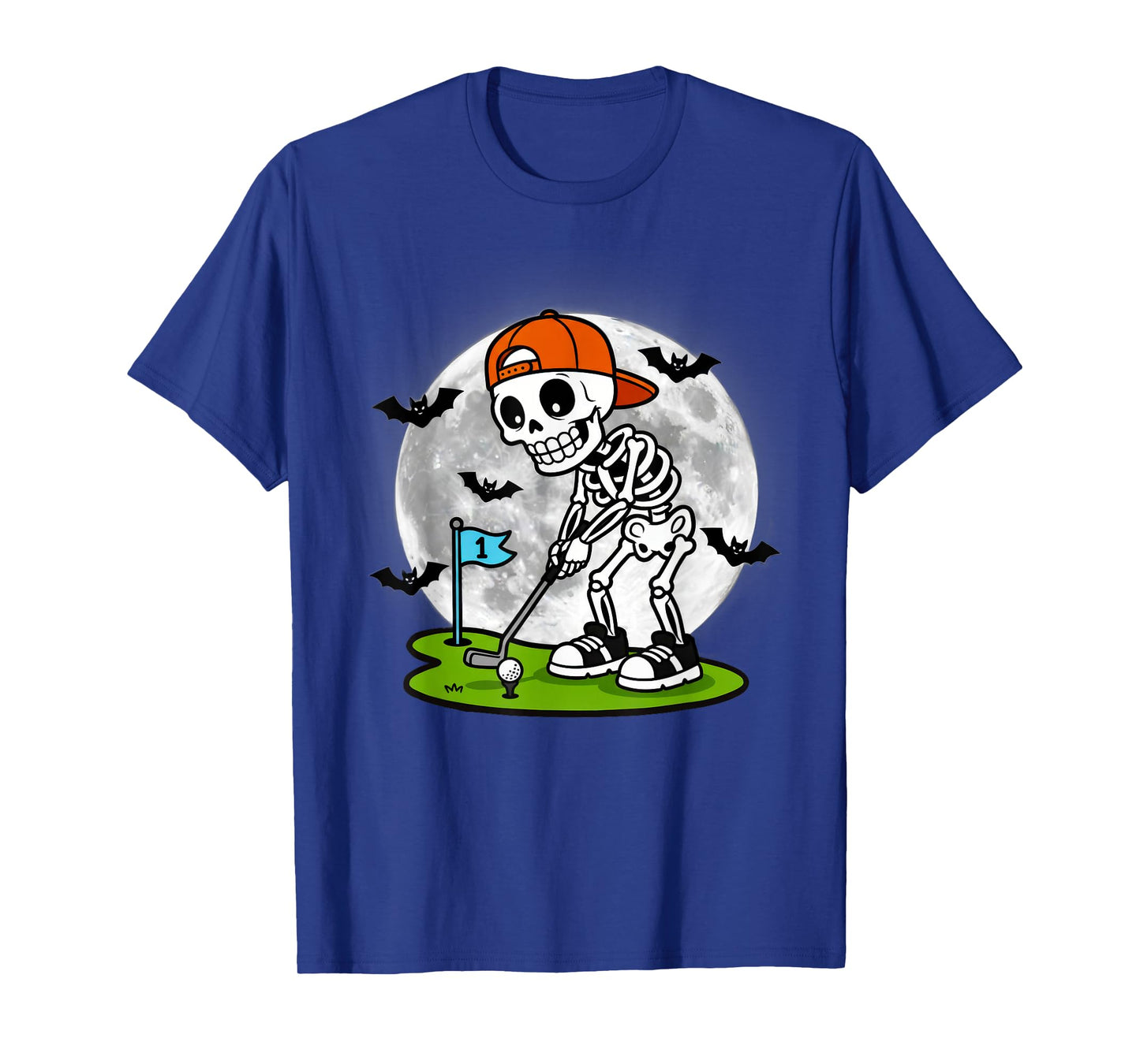 Skeleton Golf Halloween Golfer Golf Player Funny Men Dad T-Shirt
