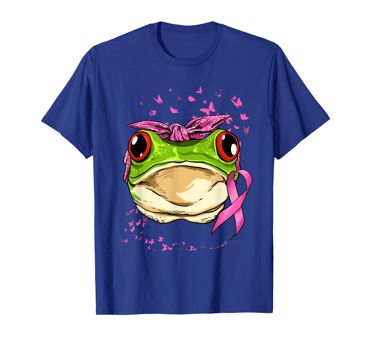Frog Breast Cancer Awareness Pink Ribbon Cancer Survivor T-Shirt