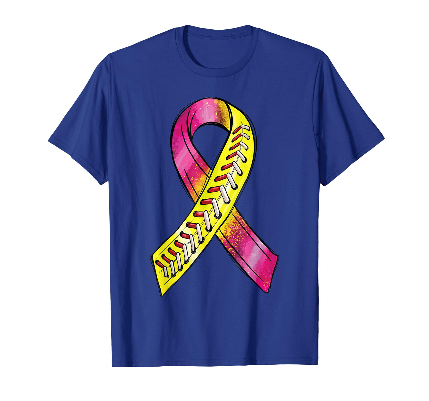 Strike Out Breast Cancer Awareness Day Pink Ribbon Softball T-Shirt