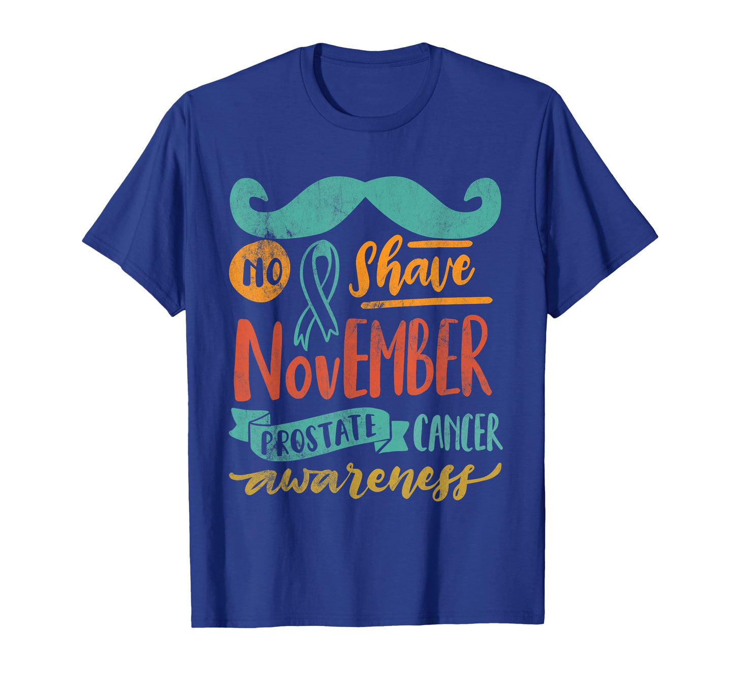 November No Shave Prostate Cancer Awareness Retro Vintage T-Shirt