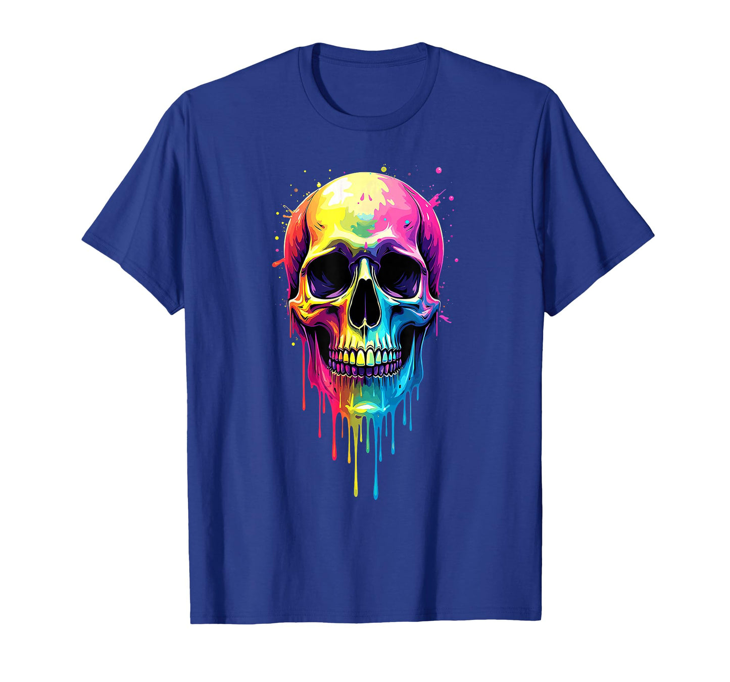 Colorful Skull Melting Halloween T-Shirt