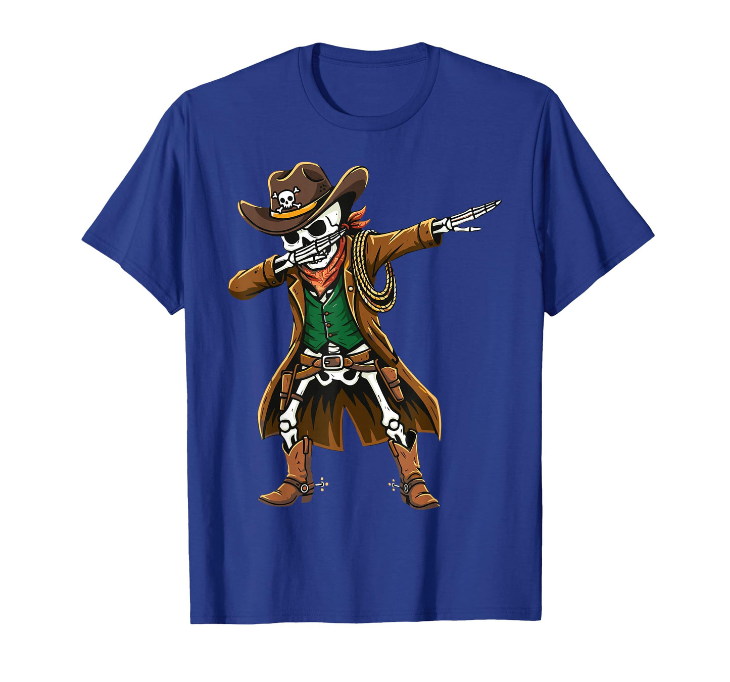 Dabbing Skeleton Cowboy Funny Western T-Shirt