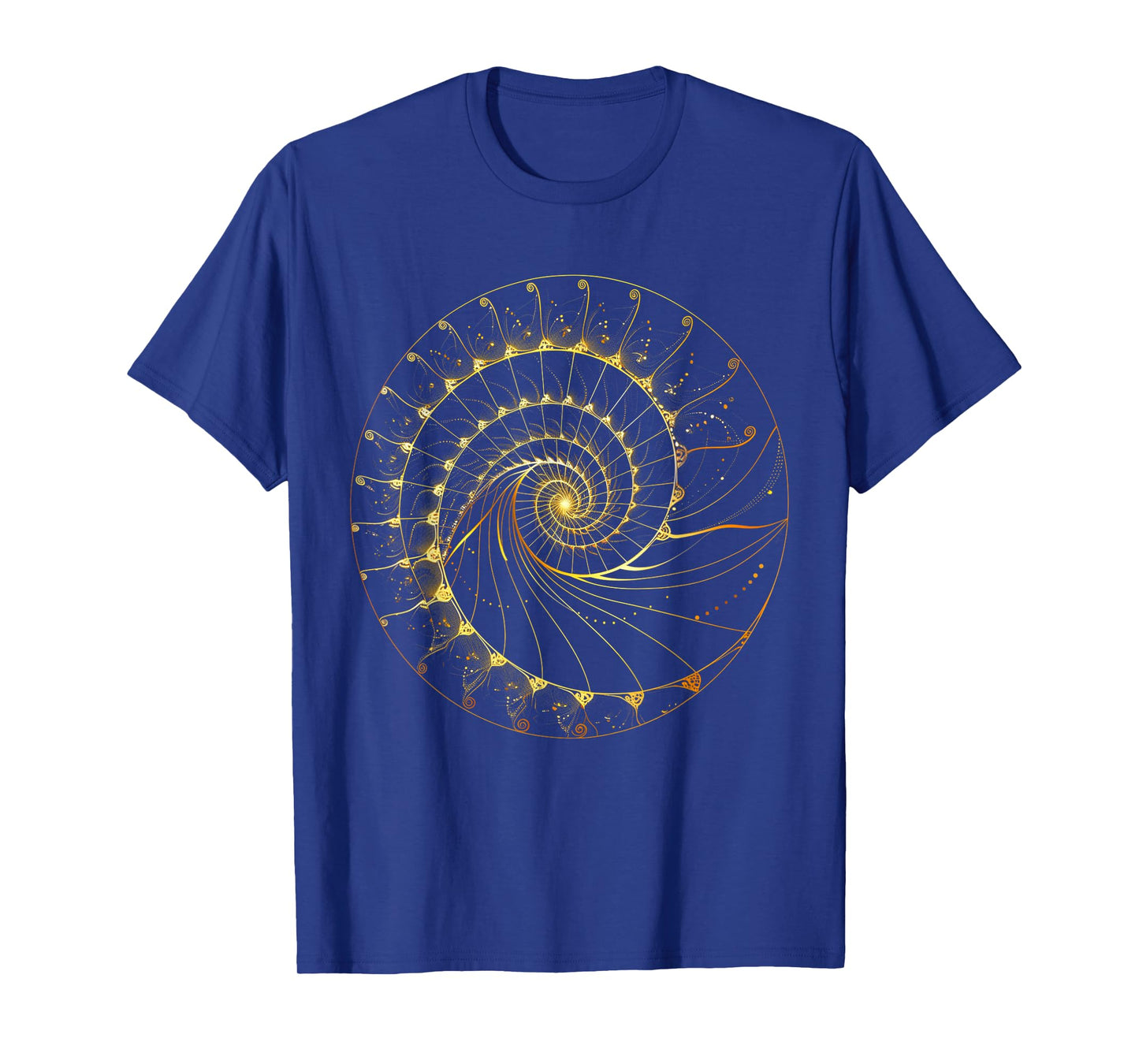 Fibonacci Spiral Ratio Mathematicians Sacred Geometry T-Shirt