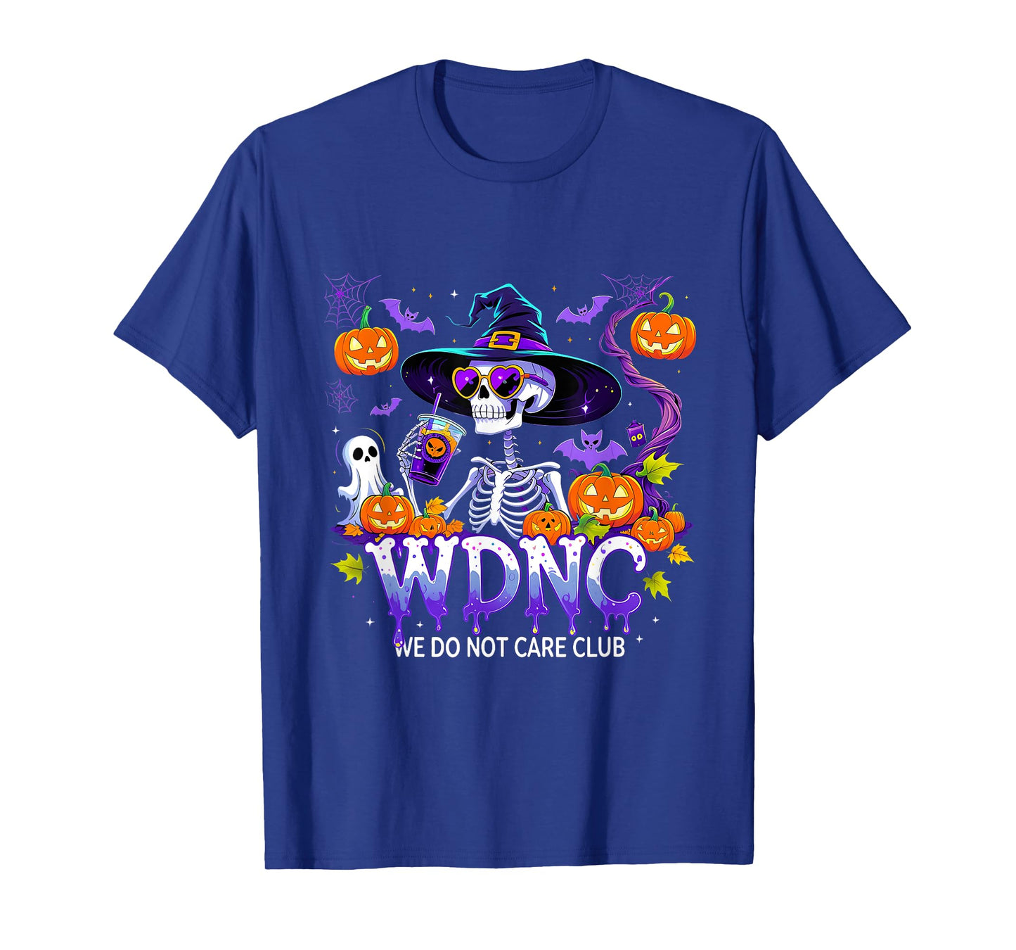 Proud Member WDNC We Do Not Care Club Skeleton Halloween T-Shirt