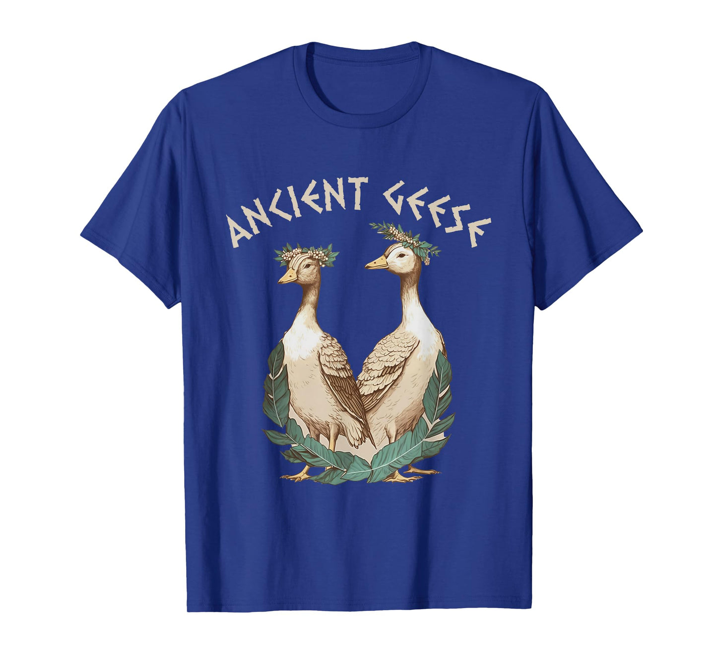 Ancient Greek Mythology Gods and Monsters | Ancient Geese Goose | Black T-Shirt