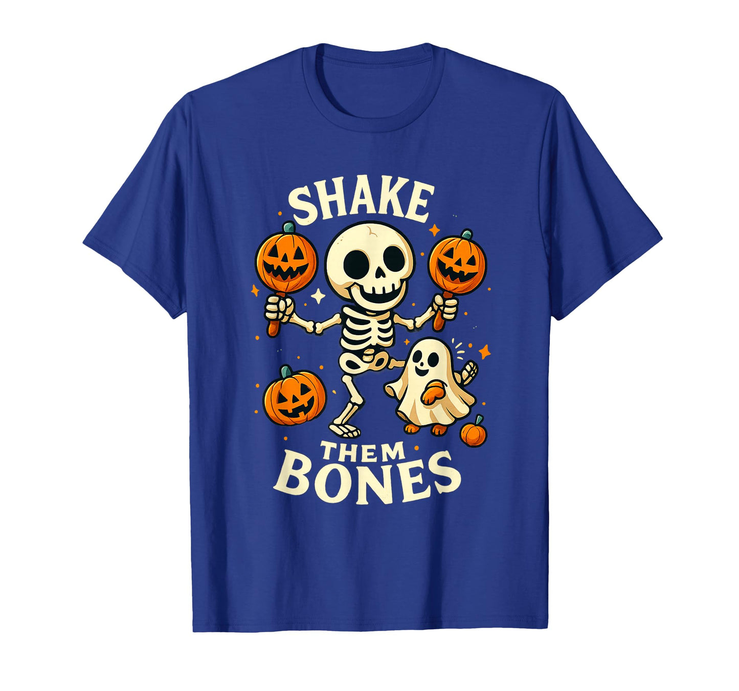 Halloween Shake Them Bones Skeleton Maracas T-Shirt