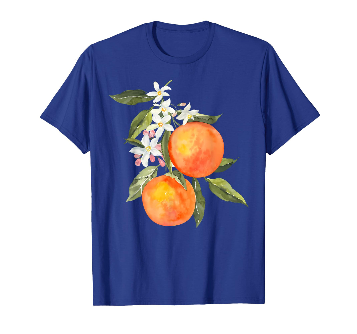 Vintage Fruit Orange Flower Citrus Fruit Botanical Aesthetic T-Shirt