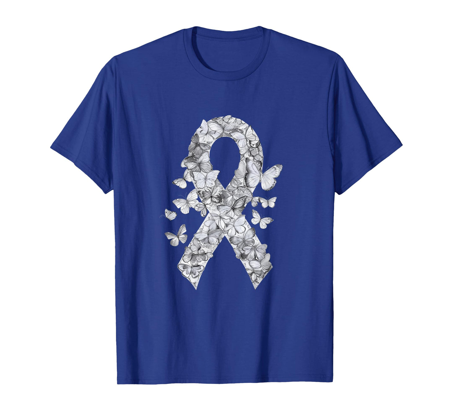 White Ribbon Butterflies - Lung Cancer Awareness T-Shirt