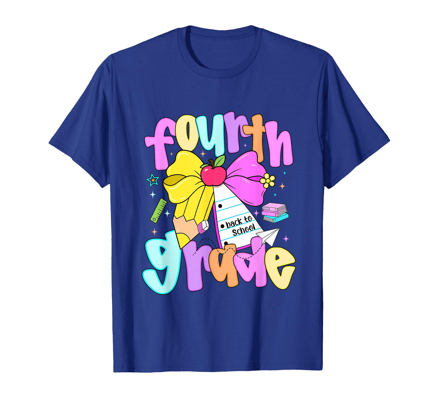 Preppy Fourth Grade Back To School 4th Grade Teacher Girls T-Shirt