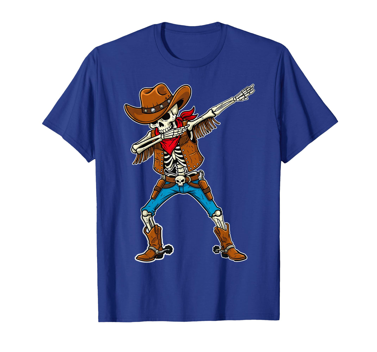 Dabbing Skeleton Cowboy Boys Halloween T-Shirt