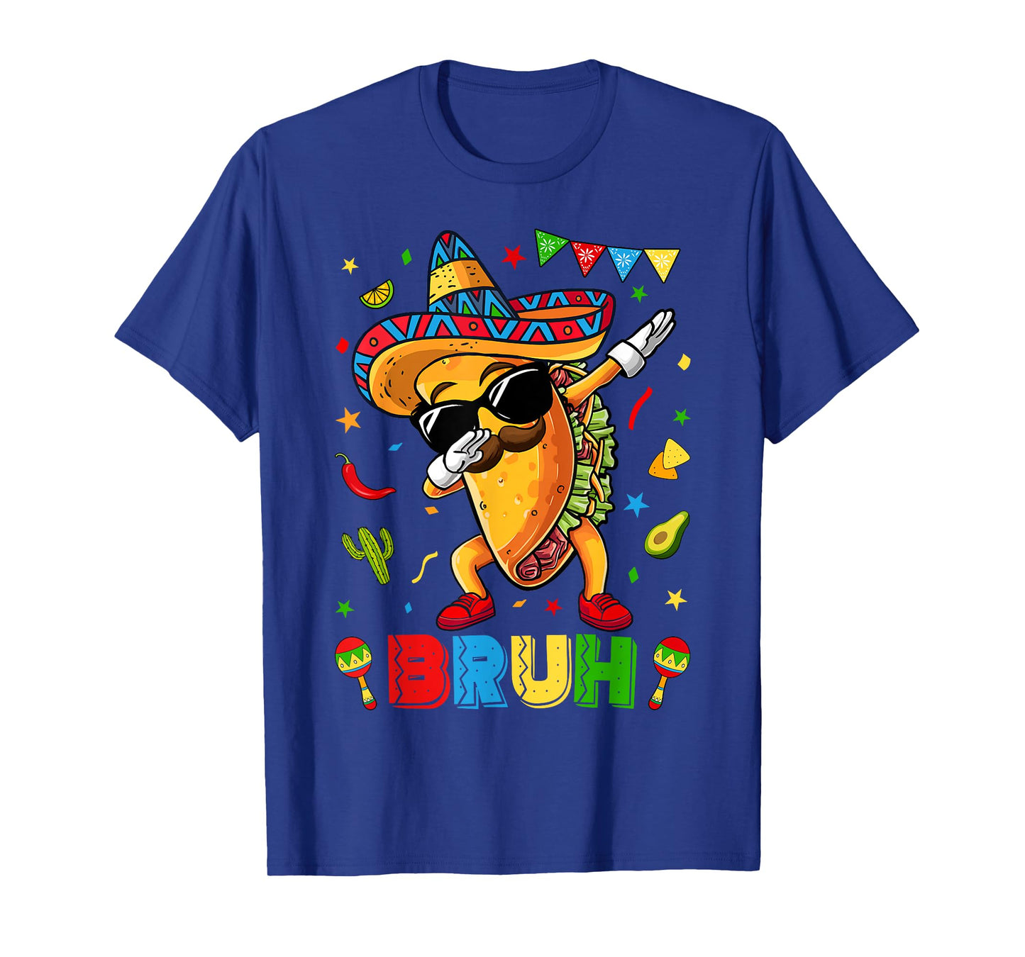 Cinco De Mayo Bruh Dabbing Taco Mexican Fiesta Party Kids T-Shirt