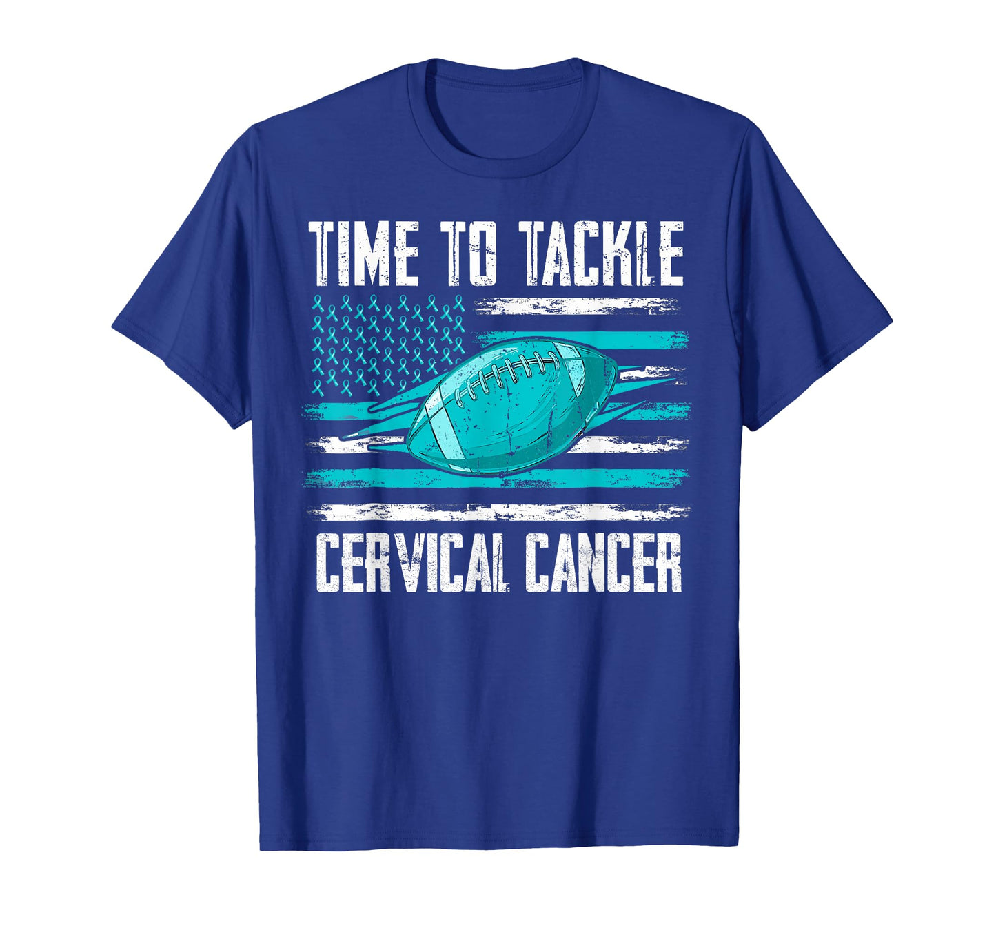 Tackle Cervical Cancer Football Cervical Cancer Awareness T-Shirt