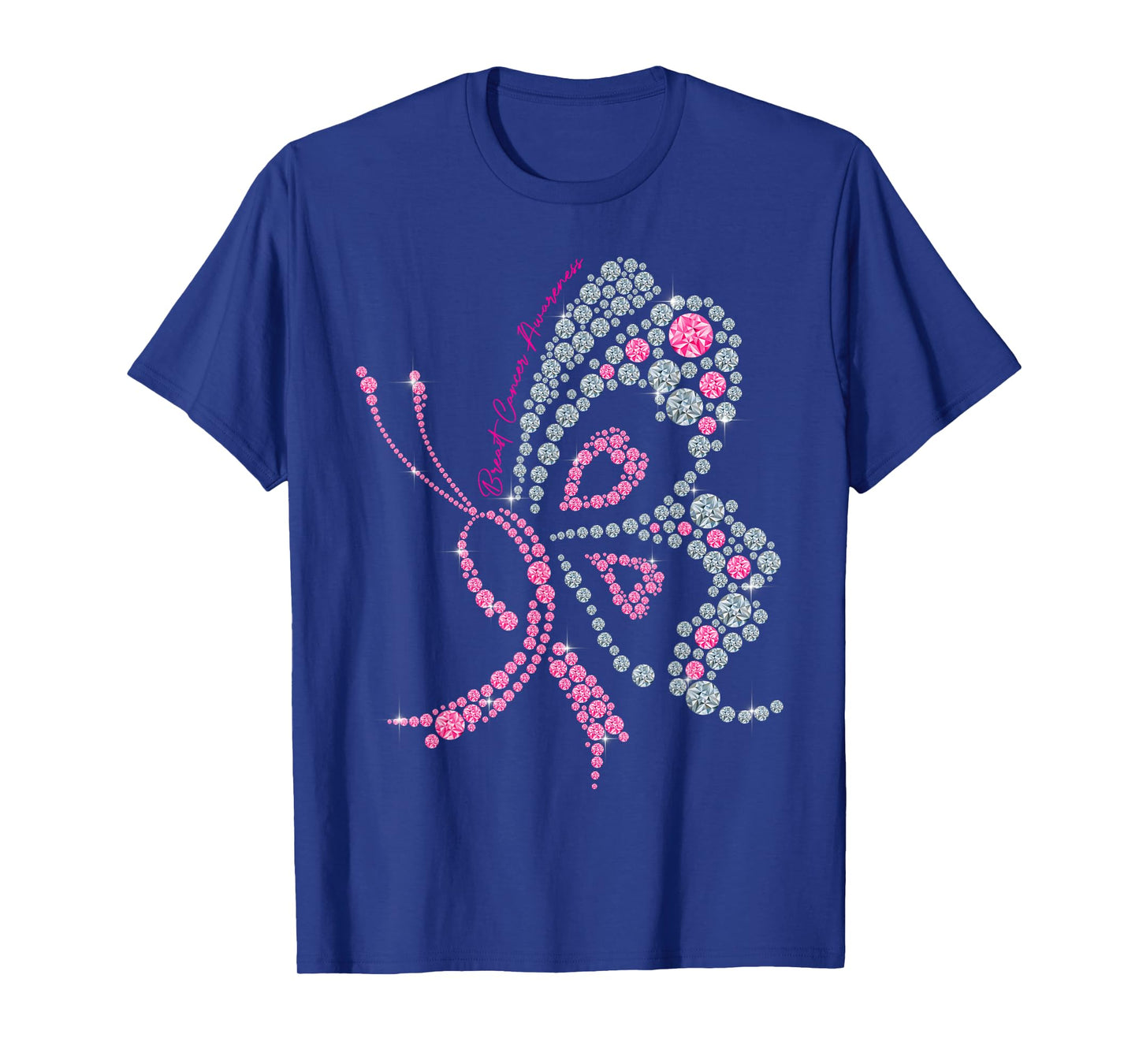 Breast Cancer Awareness Pink Butterfly Warrior Supporter T-Shirt