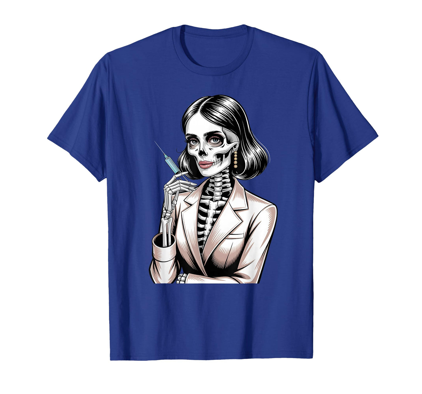 Halloween Skeleton Cosmetologist Beautician T-Shirt