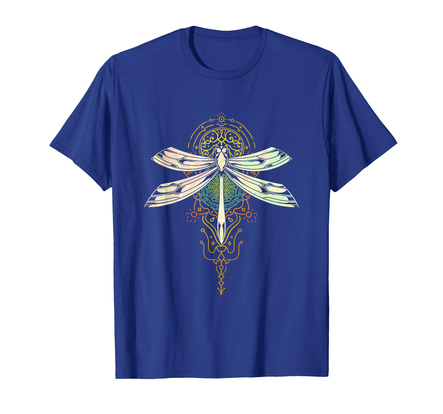 Sacred Fractal Geometry Beautiful Insect Pretty Dragonfly T-Shirt