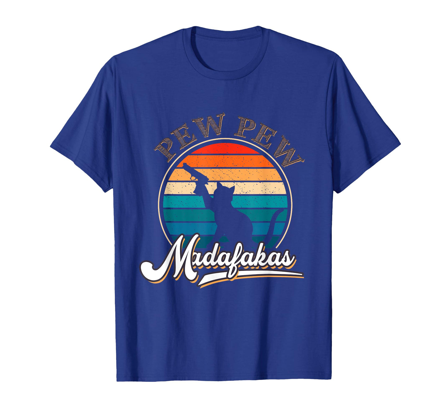 Vintage PewPew Mada-fakas Crazy Pew Cat T-Shirt for Men Women