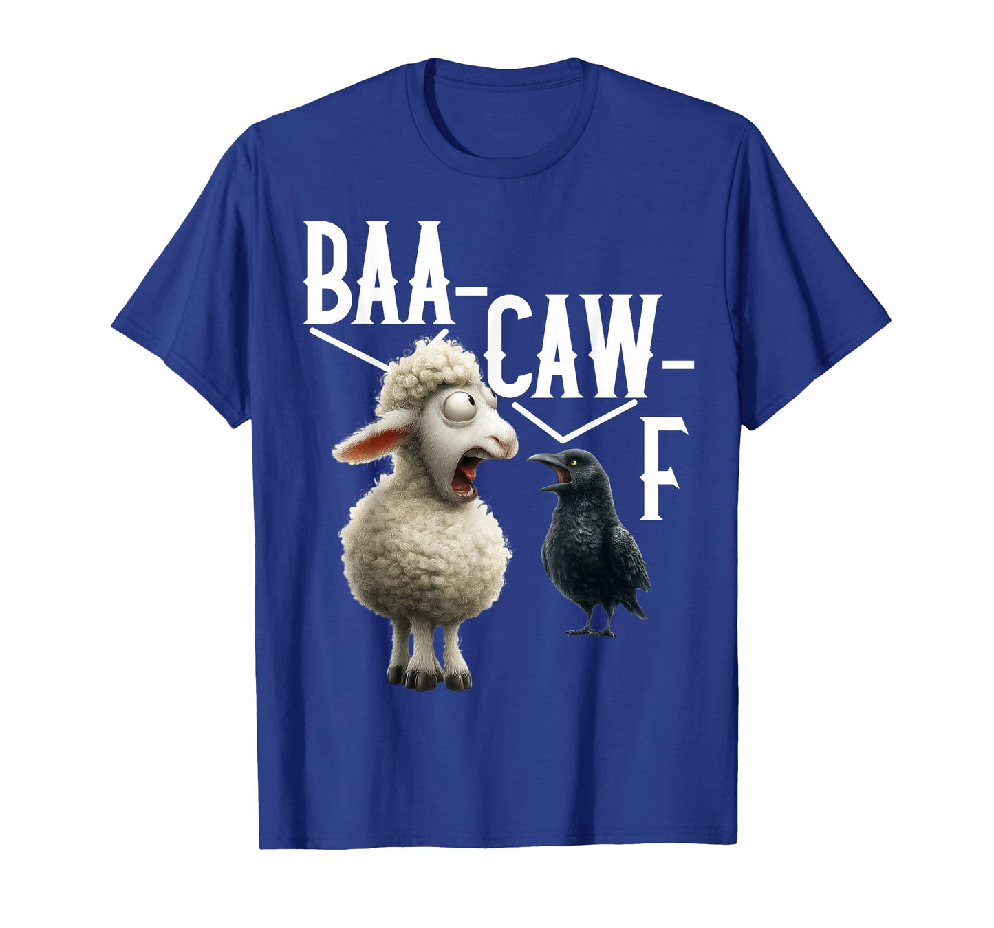 Animal Sound Pun Shirt – Baa Caw = Back Off Crow & Sheep Tee T-Shirt
