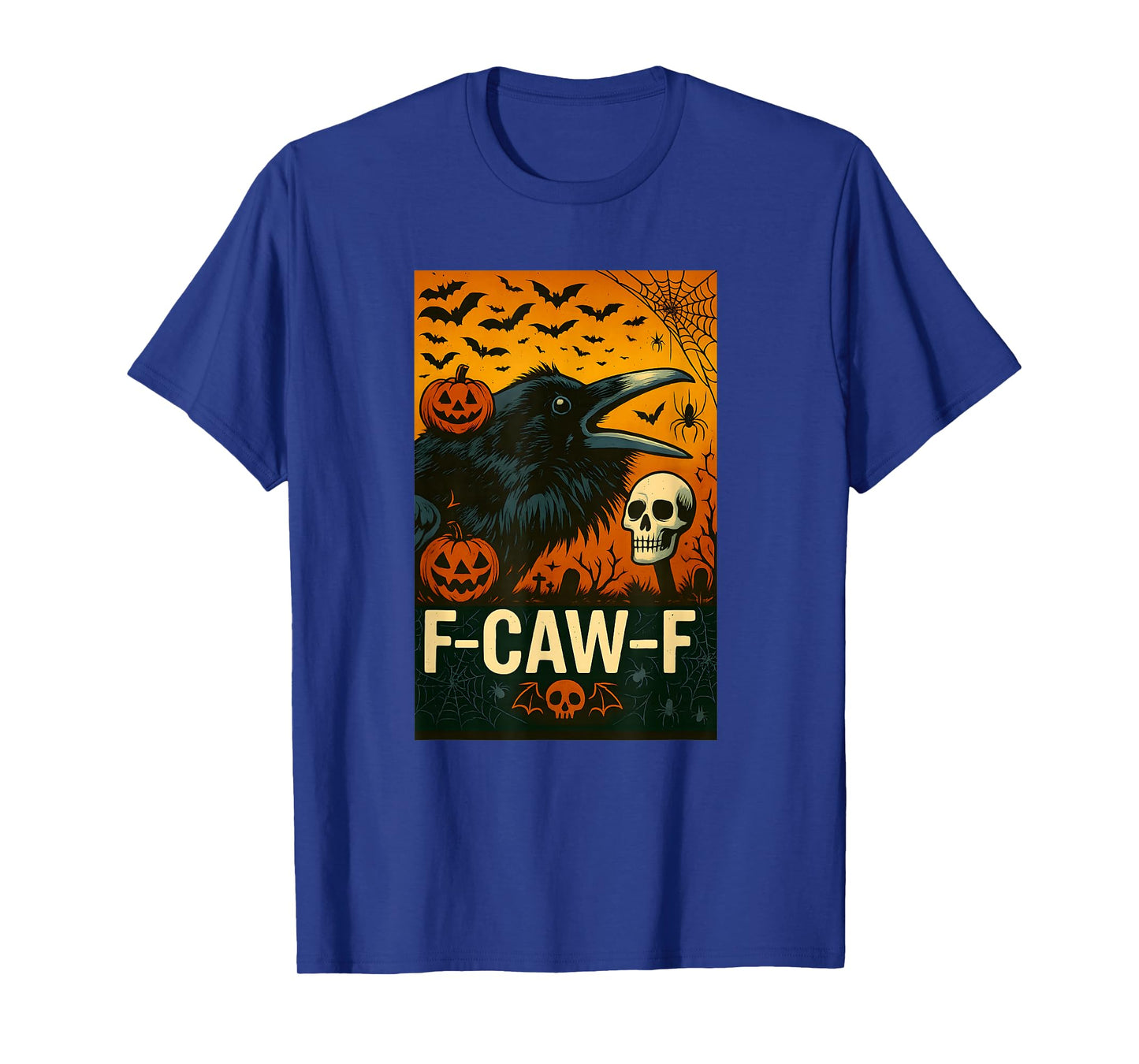 Funny Black Crow Bird with F-Caw-F Saying, Halloween Style T-Shirt