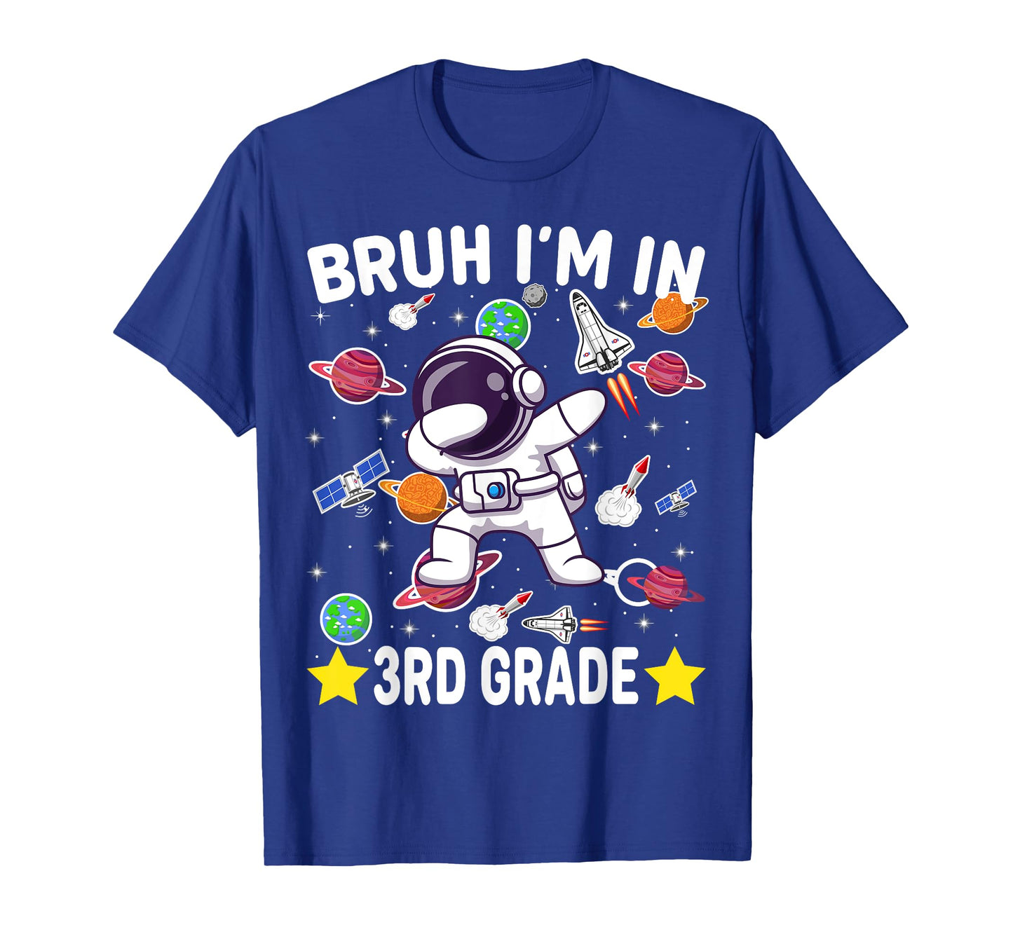 Third Grade Dabbing Boy Astronaut Bruh i'm in 3rd Grade T-Shirt