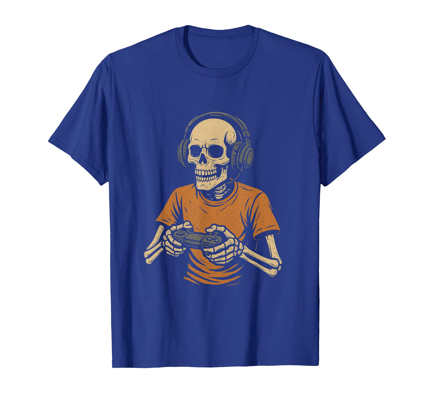 Halloween Skeleton Gamer Video Gaming Boys Men Kids T-Shirt