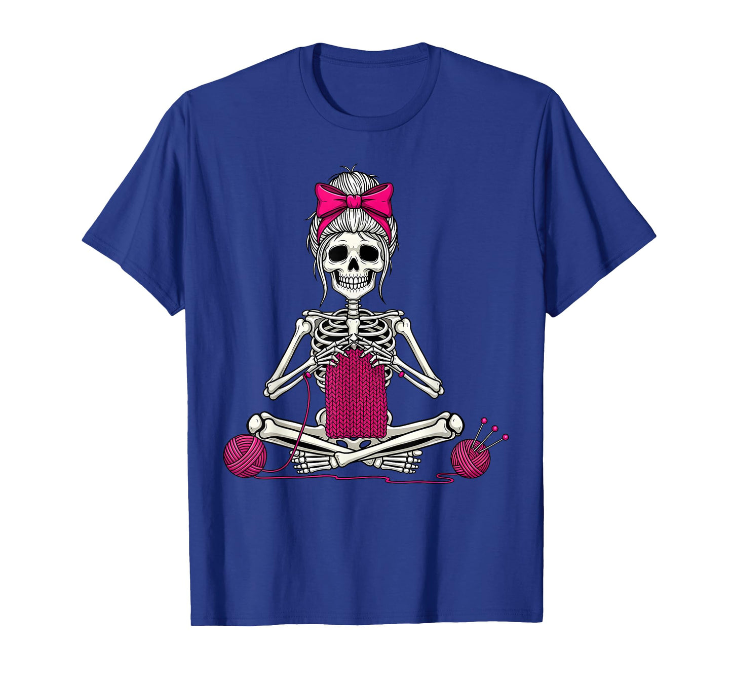 Halloween Spooky Skeleton Yarn Craft Crochet T-Shirt