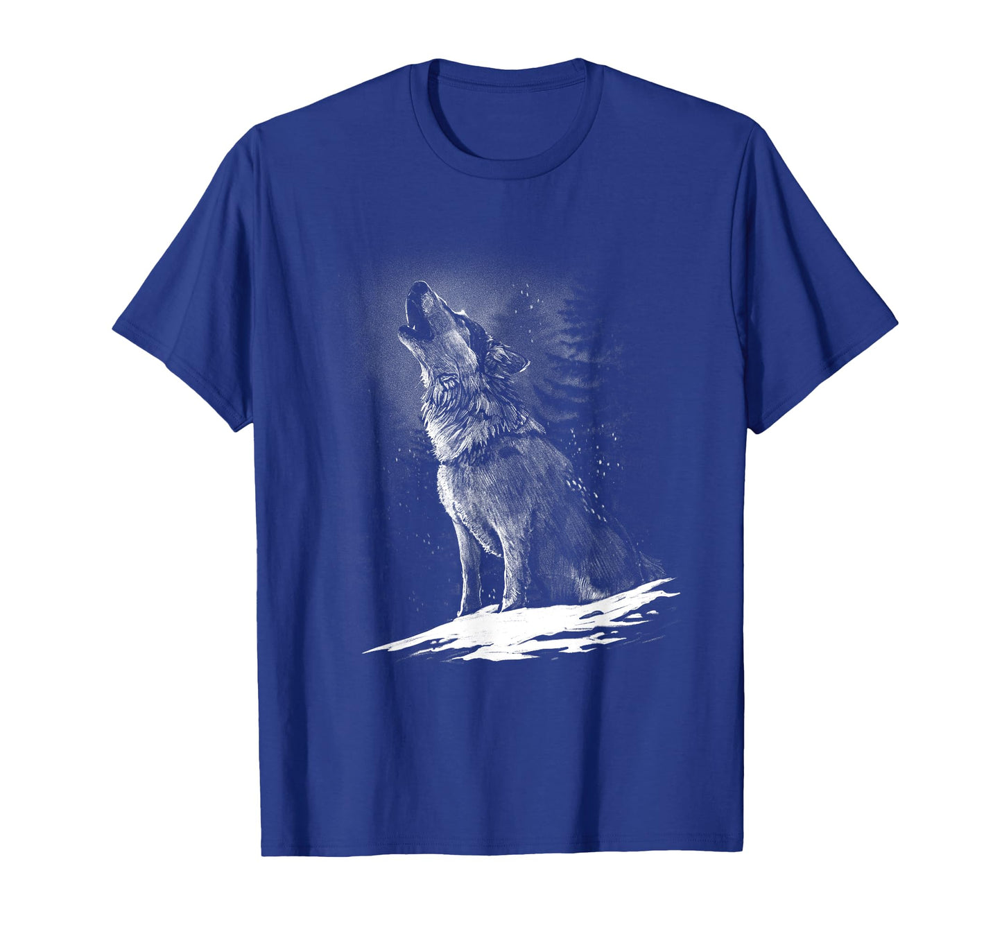Wolf Hunting Ground, Icy Moon Forest wildlife T-Shirt