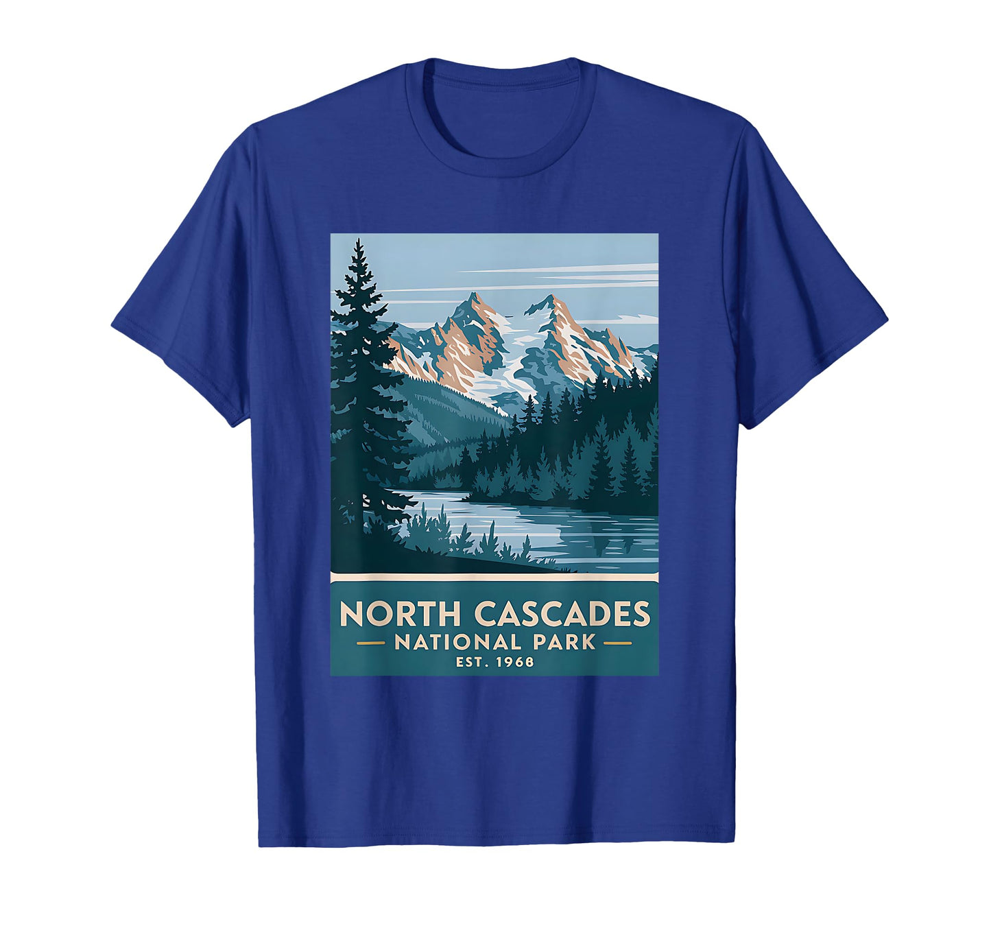 North Cascades National Park Vintage Camping Men Women Kids T-Shirt