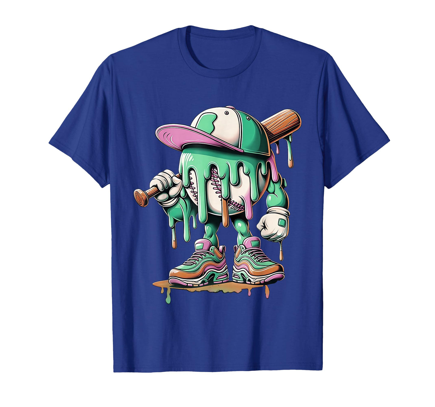 Baseball Drip for Boys Ice Cream Drip Baseball T-Shirt