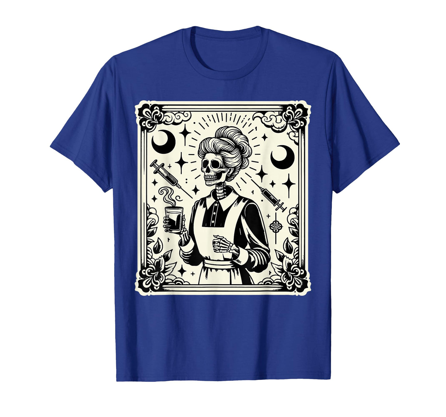 Skeleton Tarot Gothic Coffee Academia Teacher T-Shirt