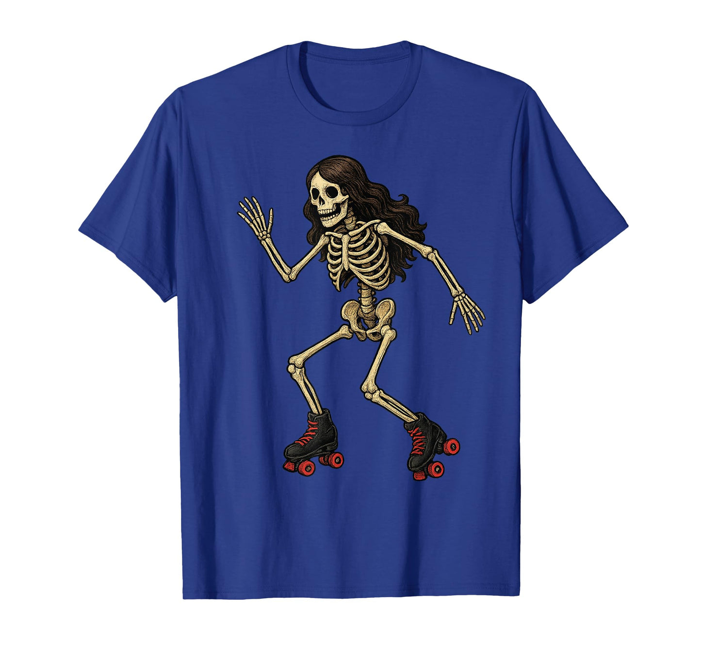 Roller Skate Skeleton Roller Skating Halloween T-Shirt