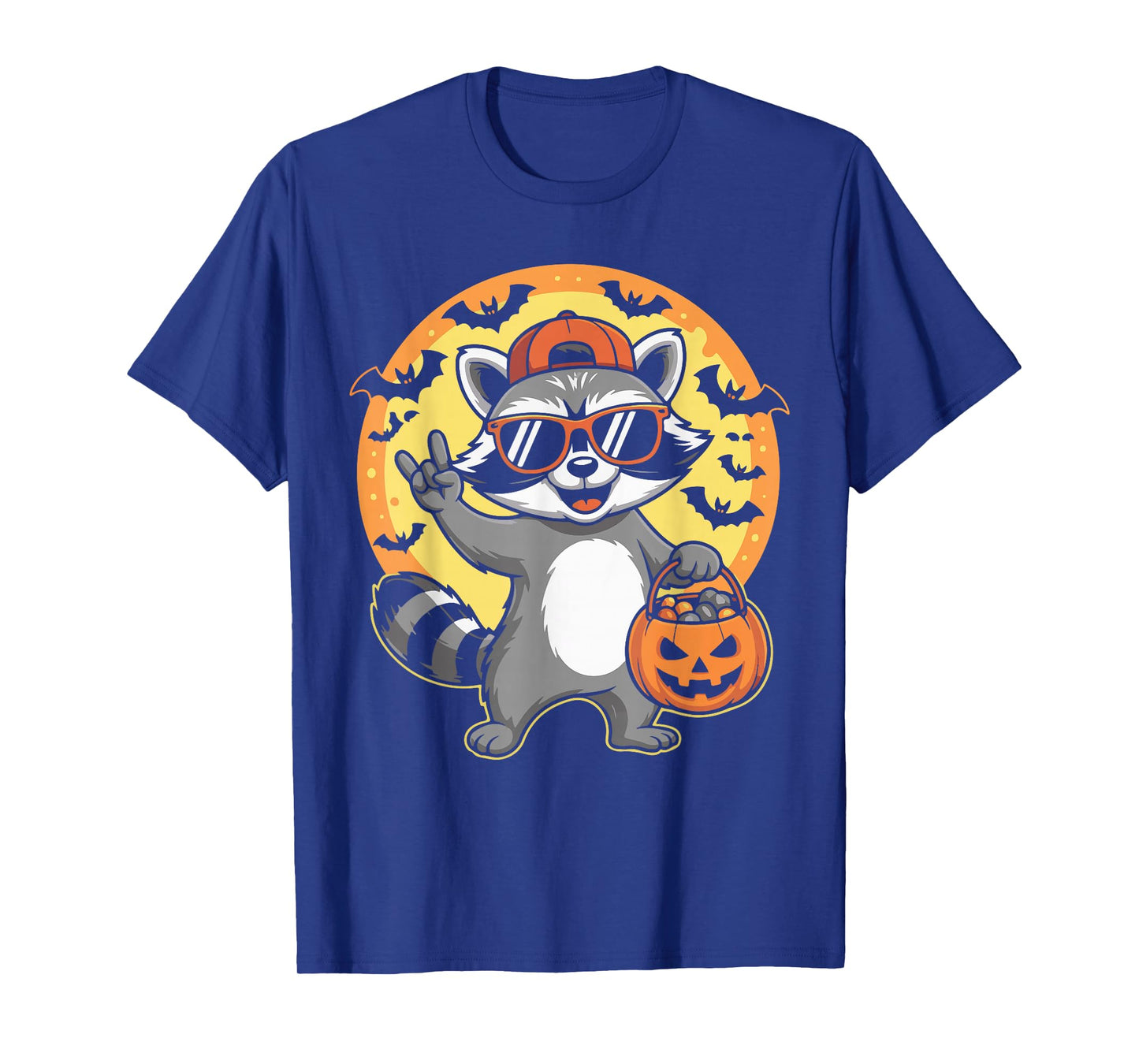 Halloween Raccoon Rock Music Costume Men Women Kids Funny T-Shirt