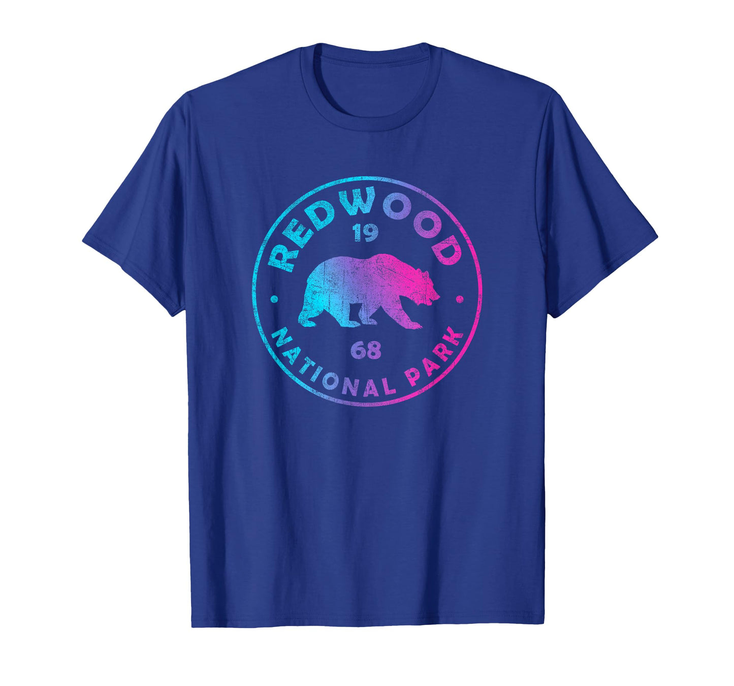 Redwood National Park CA Tie Dye Bear Boys Girls Hiking T-Shirt