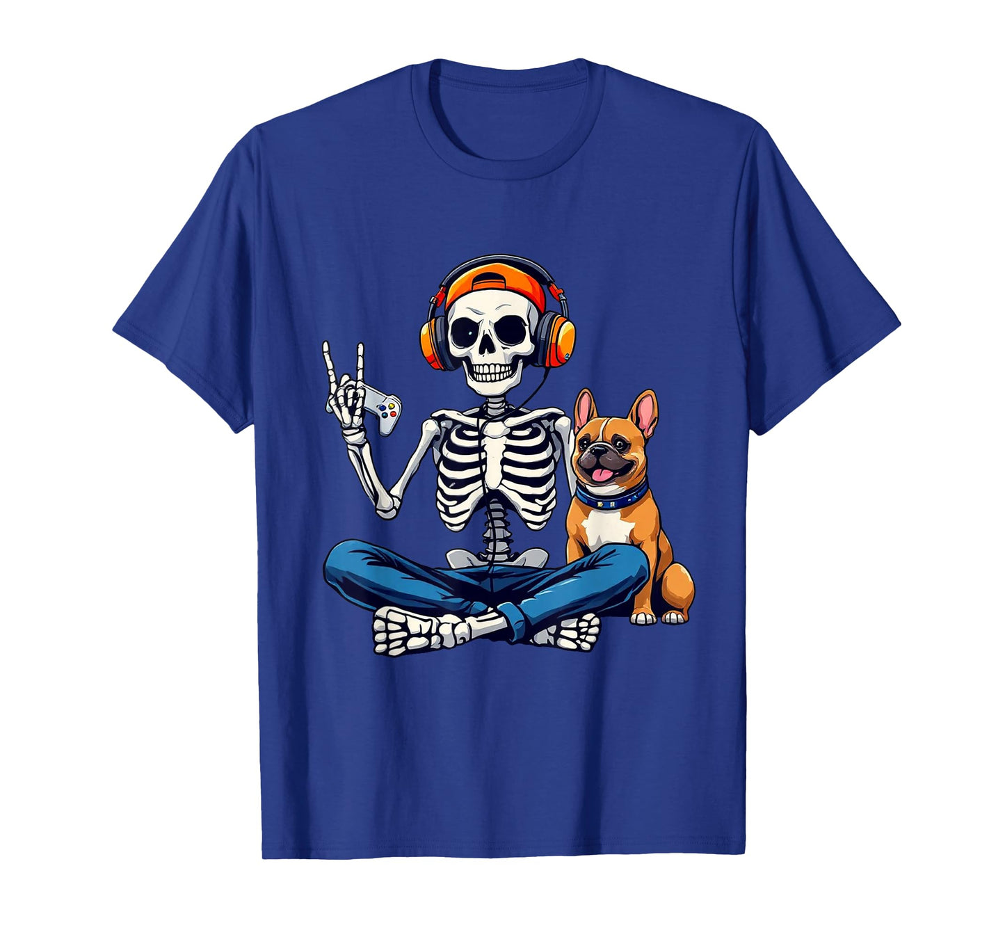 Halloween Skeleton Gamer Video Gaming Boys Men Kids Tees T-Shirt