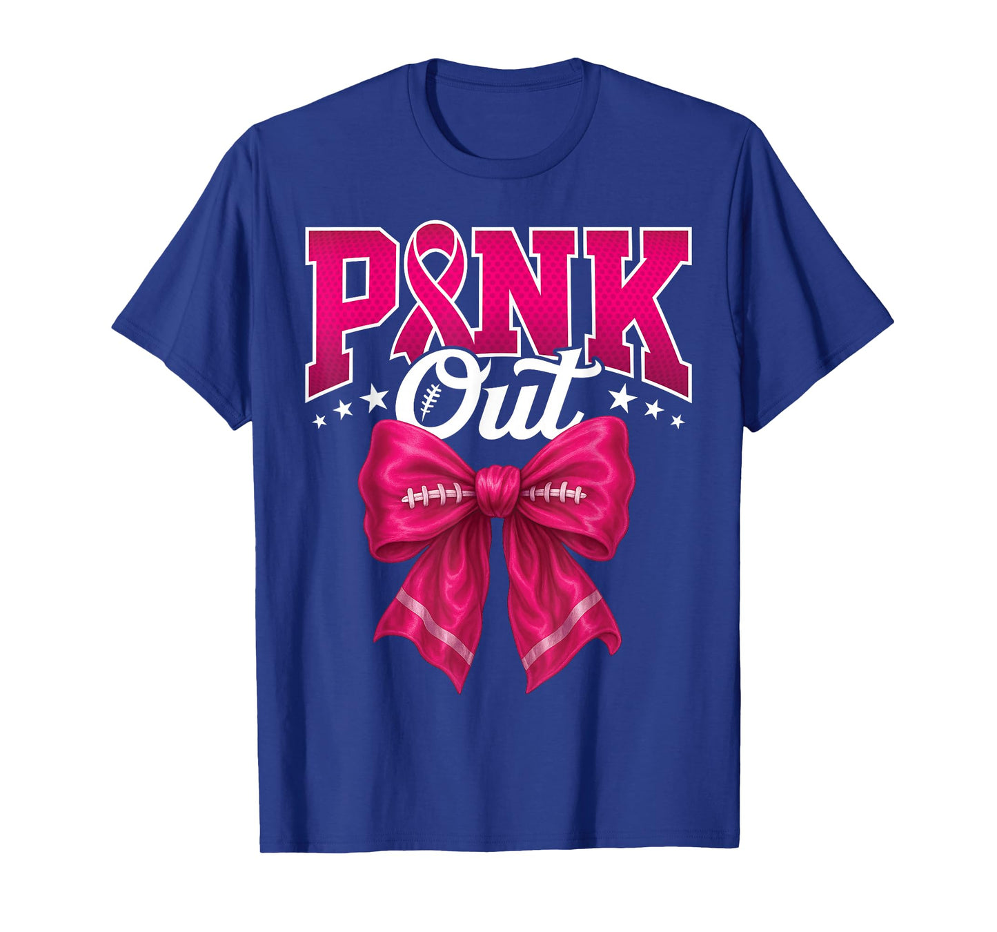 Pink Out Football Breast Cancer Awareness Women Men Kids T-Shirt
