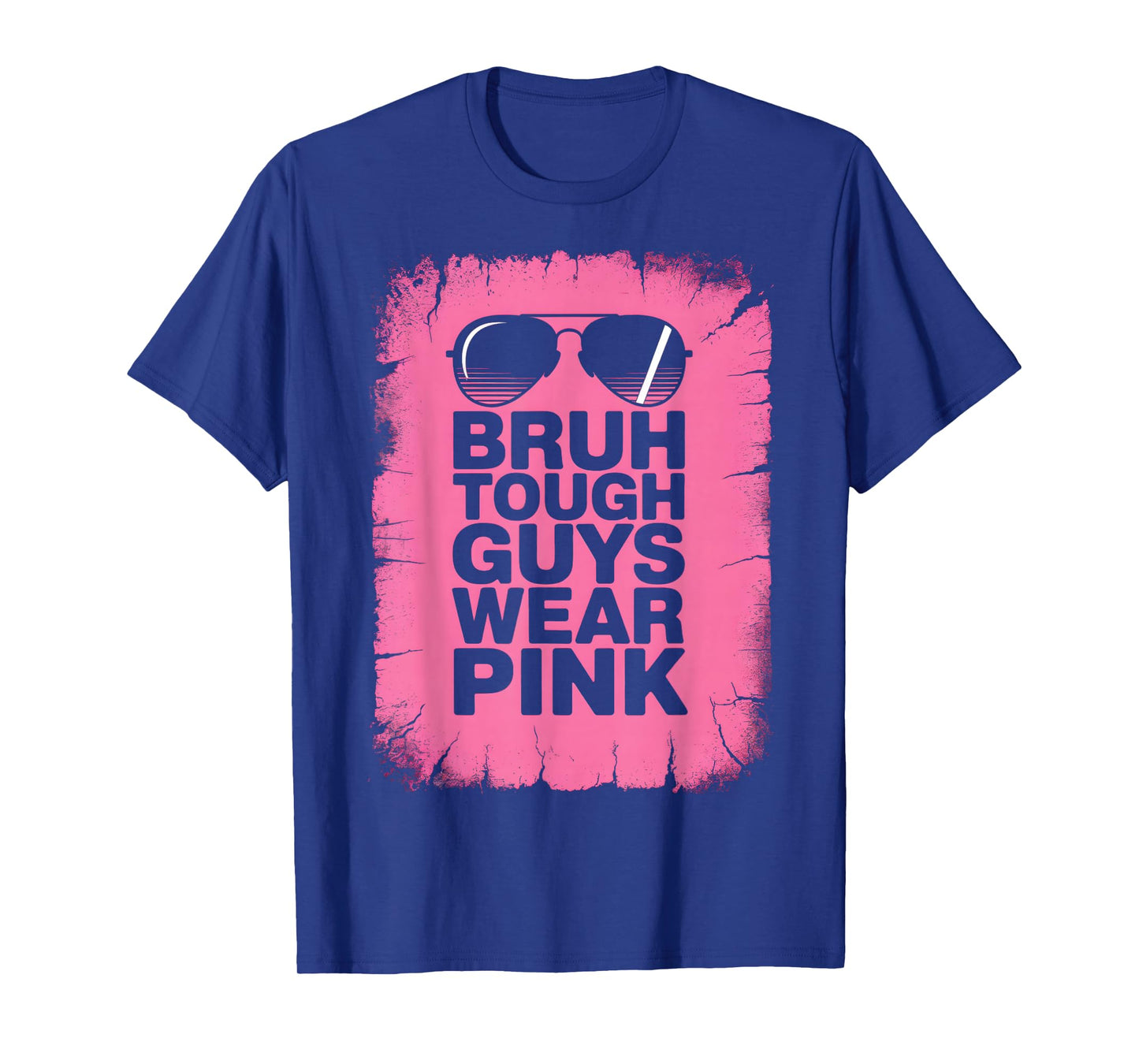 Bruh Tough Guys Wear Pink Breast Cancer Awareness Boys Men T-Shirt