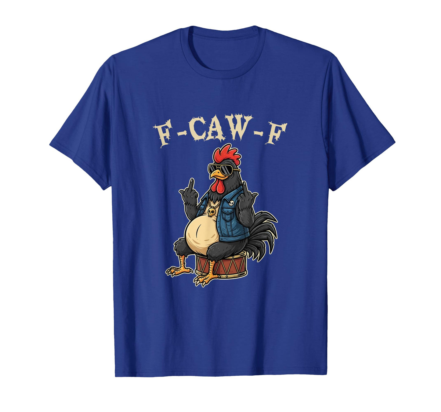 F-CAW-F Funny Halloween Adult Chicken T-Shirt
